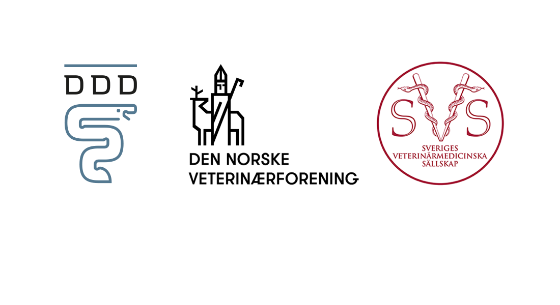 Logos for the the Danish, Norwegian and Swedish Veterinary Associations